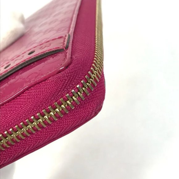 AUTHENTIC GUCCI Abbey GG pattern Guccissima Wallet Long Wallet enamel pink - Picture 8 of 15
